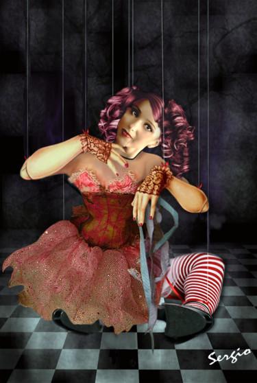 Arte digital titulada "Puppet on a string" por Sergio, Obra de arte original, Pintura Digital