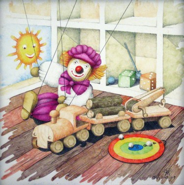 印花与版画 标题为“Toys-C 01” 由Sergio Milani, 原创艺术品, 数码摄影 安装在木板上