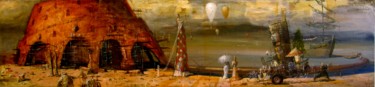 Ζωγραφική με τίτλο "LAKE OF BABEL" από Serg  Roy, Αυθεντικά έργα τέχνης, Λάδι
