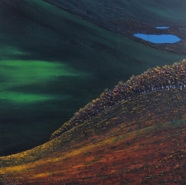 Peinture intitulée "Altai Hills" par Serguei Borodouline, Œuvre d'art originale, Huile