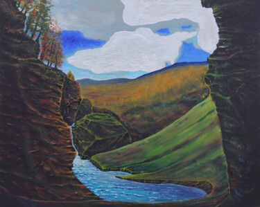 Картина под названием "Altai" - Serguei Borodouline, Подлинное произведение искусства, Акрил