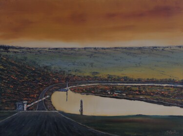 Картина под названием "Barrier" - Serguei Borodouline, Подлинное произведение искусства, Масло