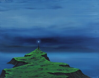 Картина под названием "Beacon Hill" - Serguei Borodouline, Подлинное произведение искусства, Масло