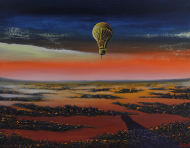 Картина под названием "Over the Wasteland" - Serguei Borodouline, Подлинное произведение искусства, Масло