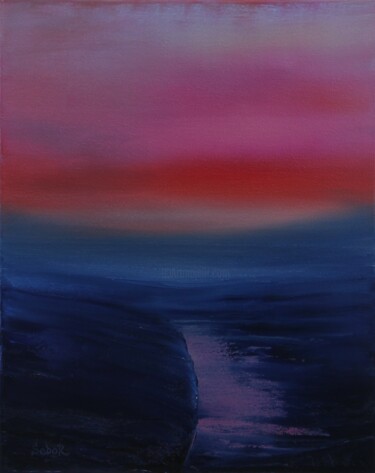 Peinture intitulée "After Sunset" par Serguei Borodouline, Œuvre d'art originale, Huile