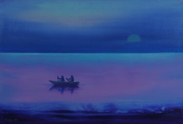 Painting titled "Dead Calm" by Serguei Borodouline, Original Artwork, Oil