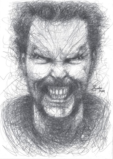 Dessin intitulée "james hetfield 1" par Serhat Avci, Œuvre d'art originale, Fusain