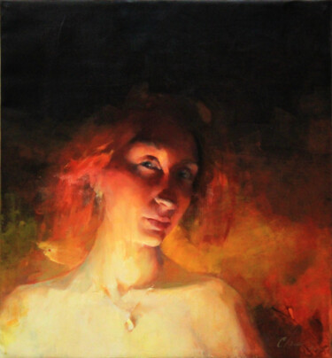 Ζωγραφική με τίτλο "Shine" από Serhii Cherniakovskyi, Αυθεντικά έργα τέχνης, Λάδι Τοποθετήθηκε στο Ξύλινο φορείο σκελετό