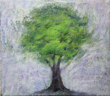 Pittura intitolato "Tree of Life" da Serhii Cherniakovskyi, Opera d'arte originale, Olio Montato su Telaio per barella in le…