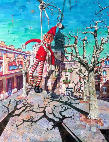 Pittura intitolato "Catalunya. La Selva…" da Serhii Zavarzin, Opera d'arte originale, Acrilico