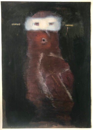 Schilderij getiteld "Era of owls" door Sergii Shkoliar, Origineel Kunstwerk, Acryl