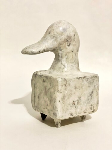Skulptur mit dem Titel ""Geometry of birds.…" von Marina Shavyrina-Shkoliar, Original-Kunstwerk, Polymer Ton