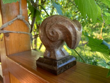 Sculpture titled "Marble Ram" by Serjio Elicolani, Original Artwork, Stone