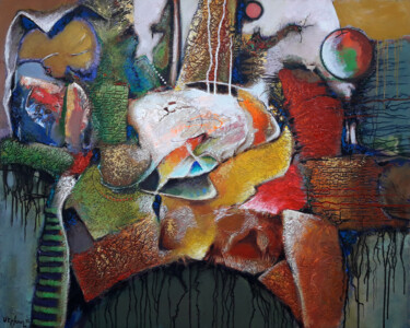 Peinture intitulée "ABSTRACTION" par Serkhach, Œuvre d'art originale, Huile Monté sur Châssis en bois