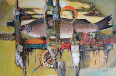 Pintura titulada "Out of the Water" por Serkhach, Obra de arte original, Oleo Montado en Bastidor de camilla de madera