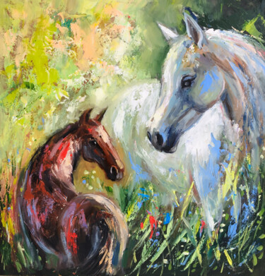 "Horse Original Oil…" başlıklı Tablo Valerie Serova tarafından, Orijinal sanat, Petrol