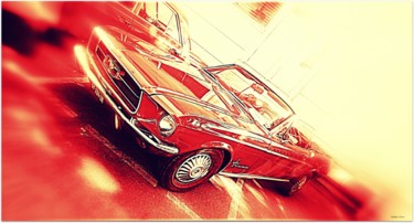 Photographie intitulée "Ford Mustang Color…" par Stephan Serris, Œuvre d'art originale, Photographie manipulée