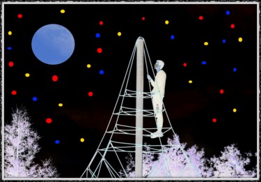 Fotografia intitolato "Regard Vers la Lune…" da Stephan Serris, Opera d'arte originale, Fotografia digitale