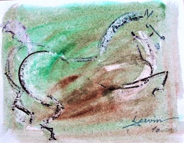 Dibujo titulada "cheval debout - 2" por Servin, Obra de arte original, Pastel