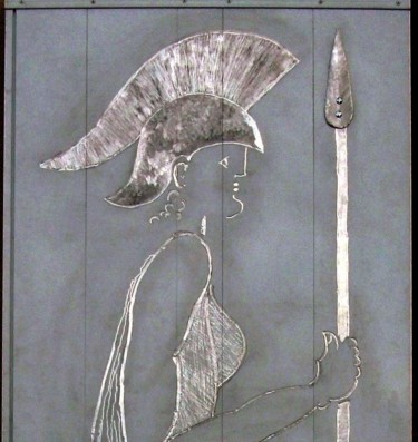 Collagen mit dem Titel "Athena-detail" von Servin, Original-Kunstwerk