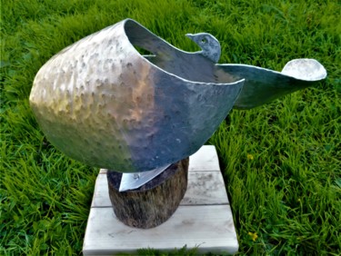 Sculpture intitulée "OISEAU TRIOMPHANT" par Servin, Œuvre d'art originale, Aluminium