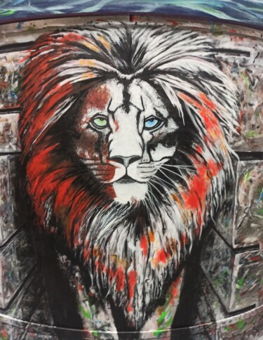 "Lion pour mon lion" başlıklı Tablo Séssé tarafından, Orijinal sanat, Akrilik