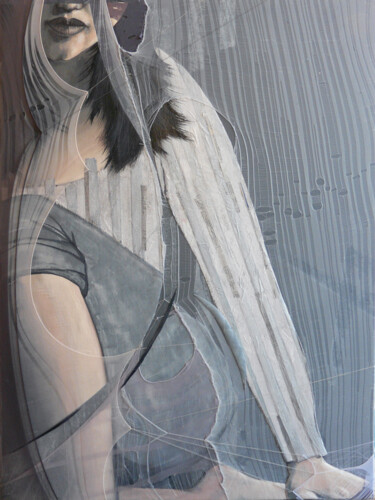 Peinture intitulée "kintsugi (Lucie)" par Settimia Taroux, Œuvre d'art originale, Acrylique
