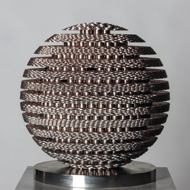 Skulptur mit dem Titel "Circle I" von Seungwoo Kim, Original-Kunstwerk, Edelstahl