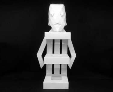 Sculpture titled "Modern human Ⅳ" by Seven E, Original Artwork, Paper