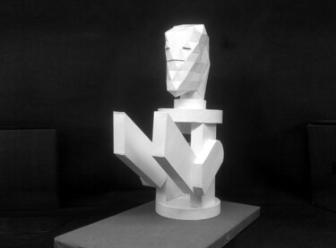 Skulptur mit dem Titel "Modern human Ⅶ" von Seven E, Original-Kunstwerk, Papier