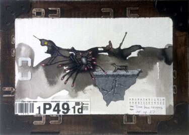 Pittura intitolato "Time box 240423" da Seven E, Opera d'arte originale, Acrilico