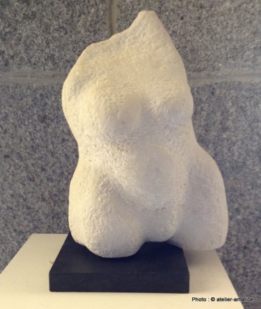 Escultura intitulada "Blancheur" por Sev, Obras de arte originais, Pedra