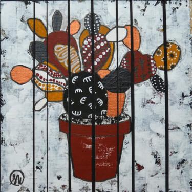 Malarstwo zatytułowany „Cactus aborigène dé…” autorstwa Séverine Piques (WOERLY), Oryginalna praca, Akryl