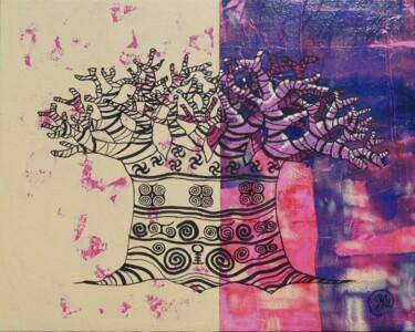 "Baobab guerrier" başlıklı Tablo Séverine Piques (WOERLY) tarafından, Orijinal sanat, Akrilik Karton üzerine monte edilmiş