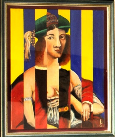 Painting titled "RAFFAELLO & FORNARI…" by Severino Braccialarghe, Original Artwork, Oil Mounted on Wood Stretcher frame