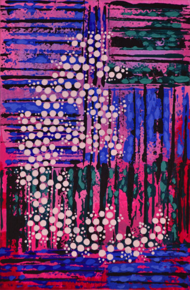 Peinture intitulée "Colorful Spots (088)" par Sevil Ahmadian, Œuvre d'art originale, Acrylique
