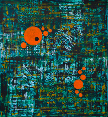 Картина под названием "Colorful Spots (118)" - Sevil Ahmadian, Подлинное произведение искусства, Акрил