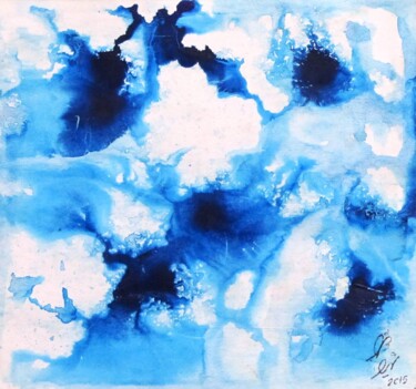 Painting titled "Abstract No. 435" by Shahriar Aghakhani, Original Artwork, Watercolor