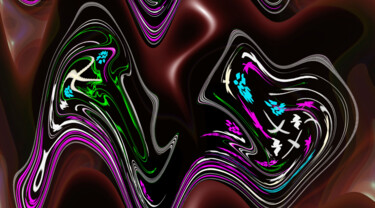 Digital Arts titled "Digital Abstract No…" by Shahriar Aghakhani, Original Artwork, Digital Painting