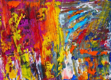 Pintura titulada "Abstract painting 2…" por Shamanov Vadim, Obra de arte original, Oleo Montado en Bastidor de camilla de ma…