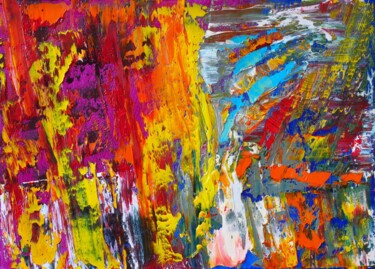 Картина под названием "Abstract painting 2…" - Shamanov Vadim, Подлинное произведение искусства, Масло Установлен на Деревян…