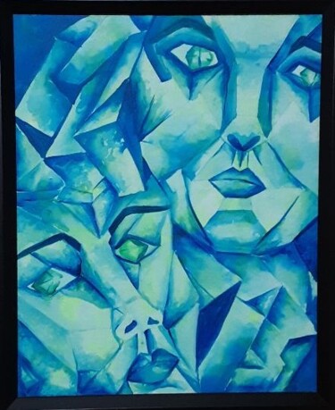 Schilderij getiteld "Realization" door Shamayra Smail, Origineel Kunstwerk, Acryl