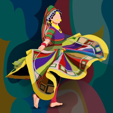"Garba - Gujarati Fo…" başlıklı Dijital Sanat Shamim Shaikh tarafından, Orijinal sanat, 2D Dijital Çalışma