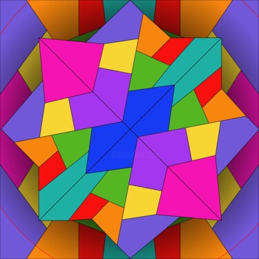 Digital Arts titled "Geometric Shapes" by Shamim Shaikh, Original Artwork, 2D Digital Work