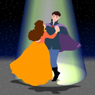 Digital Arts titled "A couple dances gra…" by Shamim Shaikh, Original Artwork, 2D Digital Work