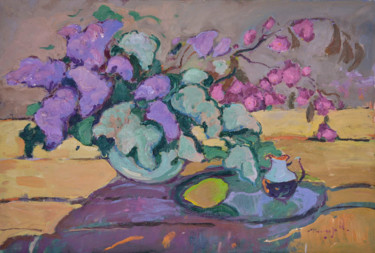 "Lilac and sakura br…" başlıklı Tablo Alexander Shandor tarafından, Orijinal sanat, Petrol