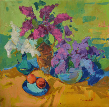 Malerei mit dem Titel "Lilac Splendor" von Alexander Shandor, Original-Kunstwerk, Öl