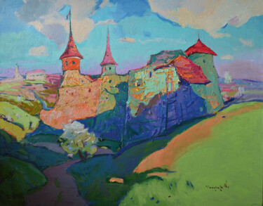 Malarstwo zatytułowany „Spring in Kamyanets…” autorstwa Alexander Shandor, Oryginalna praca, Olej