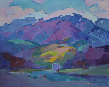 Peinture intitulée "Mount Darvaika" par Alexander Shandor, Œuvre d'art originale, Huile