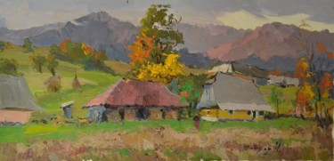 Painting titled "Autumn" by Alexander Shandor, Original Artwork, Oil